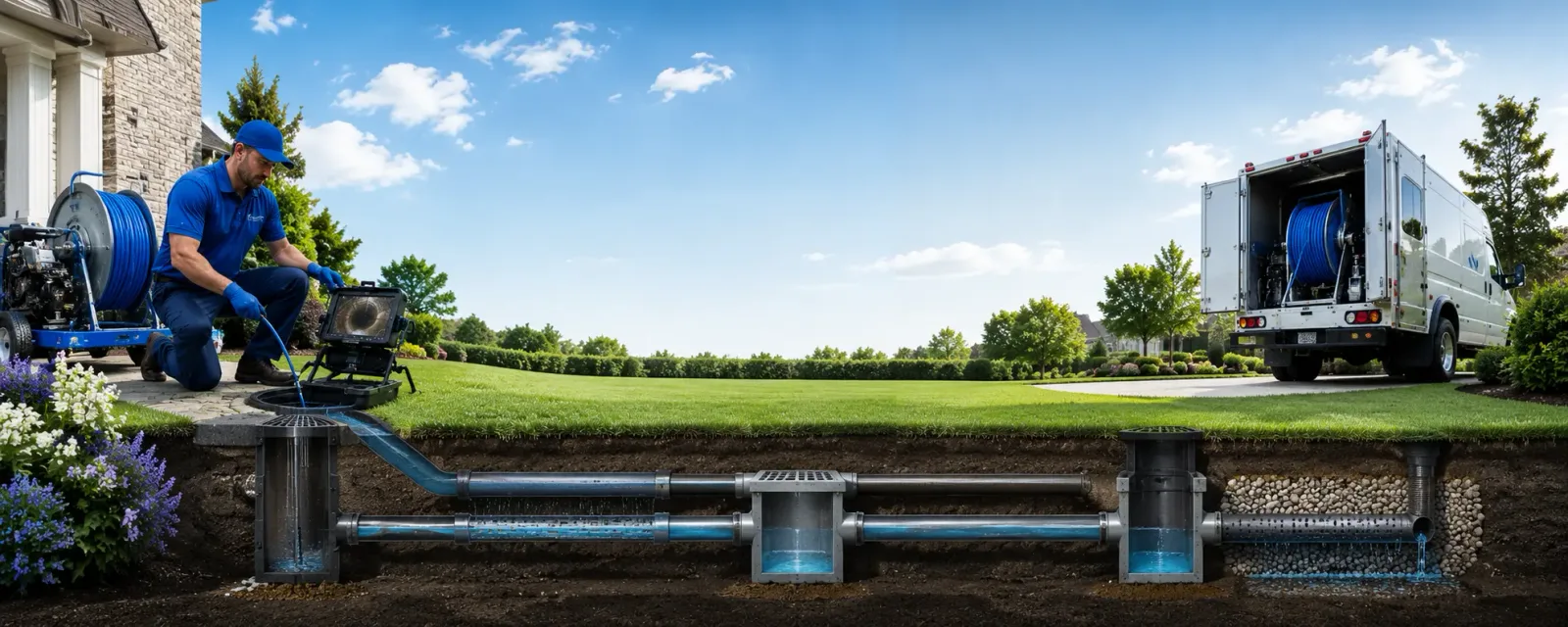 Outdoor drain cleaning information for Manorville, NY